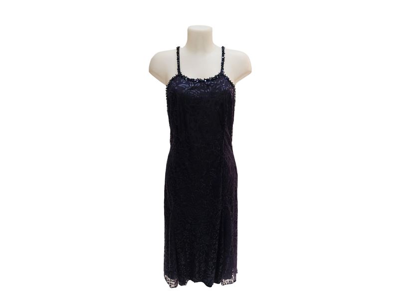 Armani Collezioni, Abito da sera in tulle viola con finiture gioiello