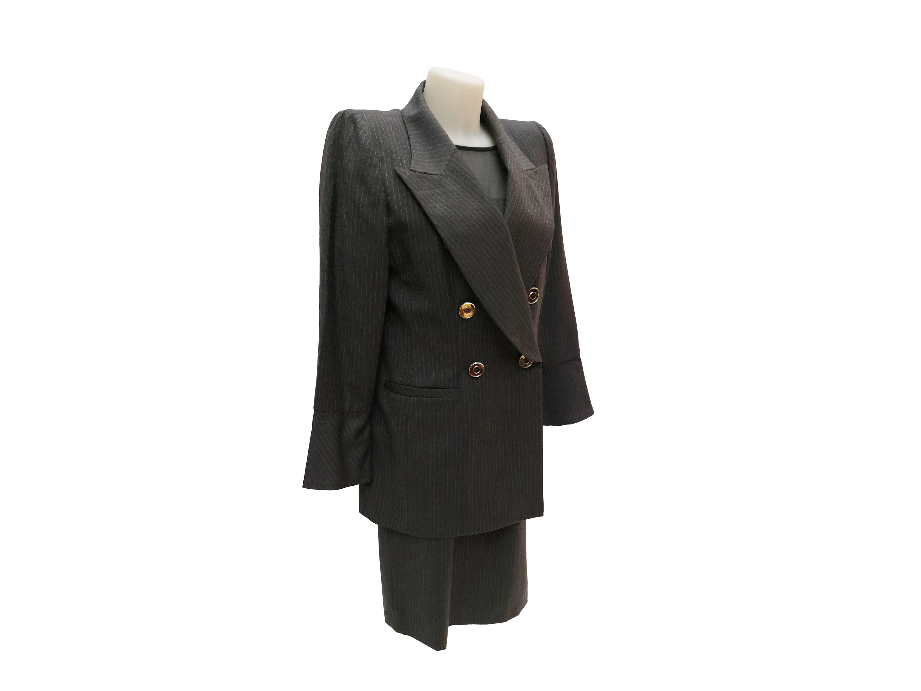Gai Mattiolo - Tailleur Gessato in Lana Grigia