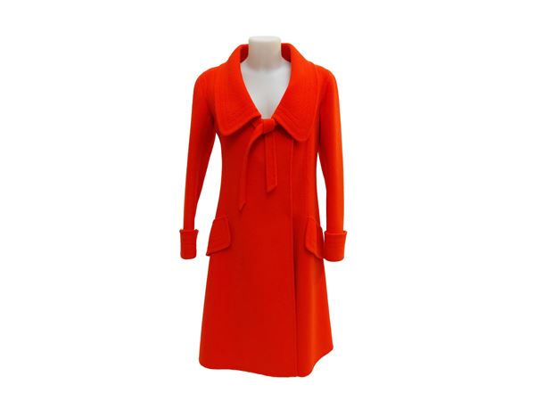 Orange cloth coat