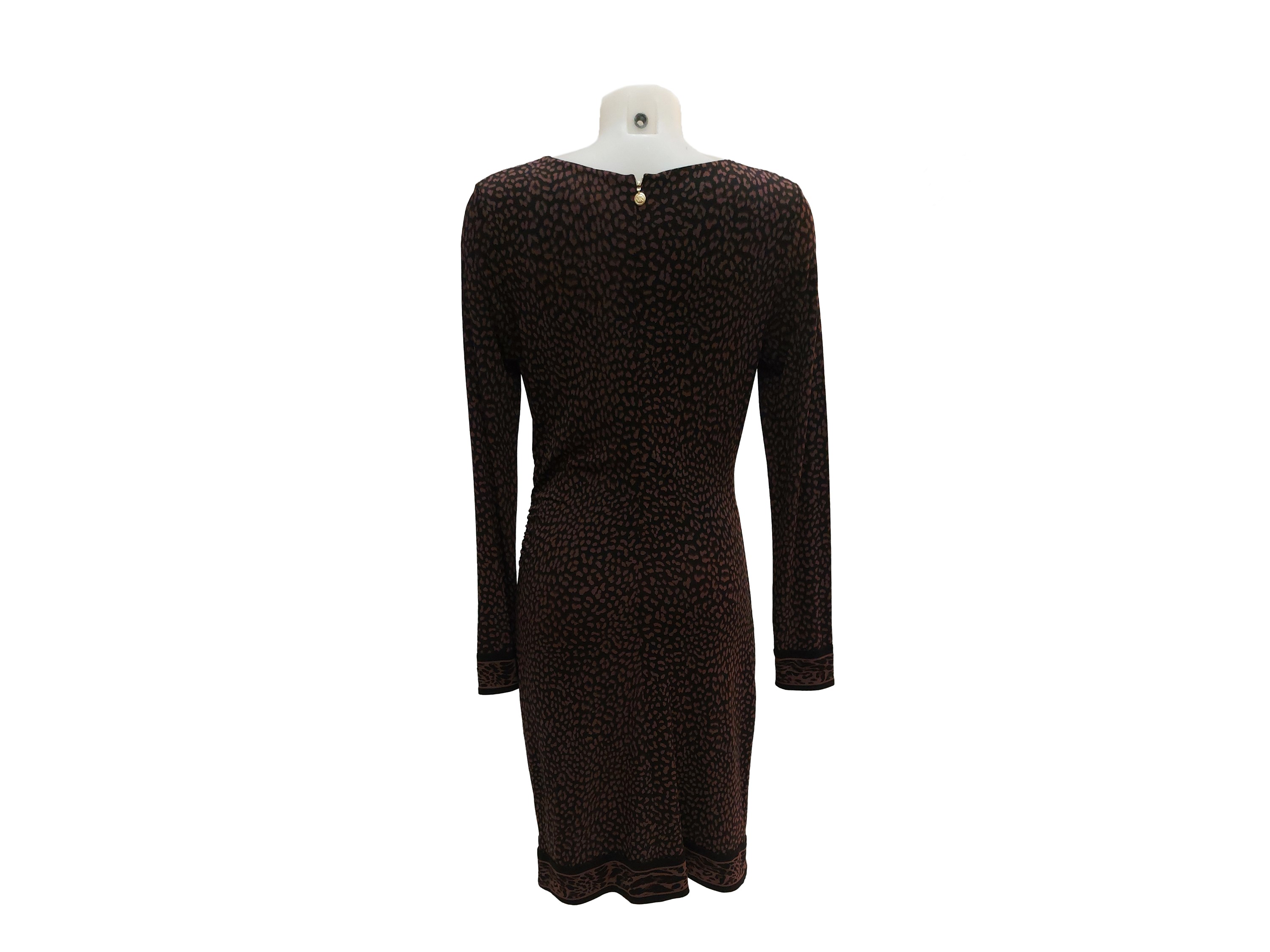 Michael Kors - Abito in Viscosa Animalier Marrone