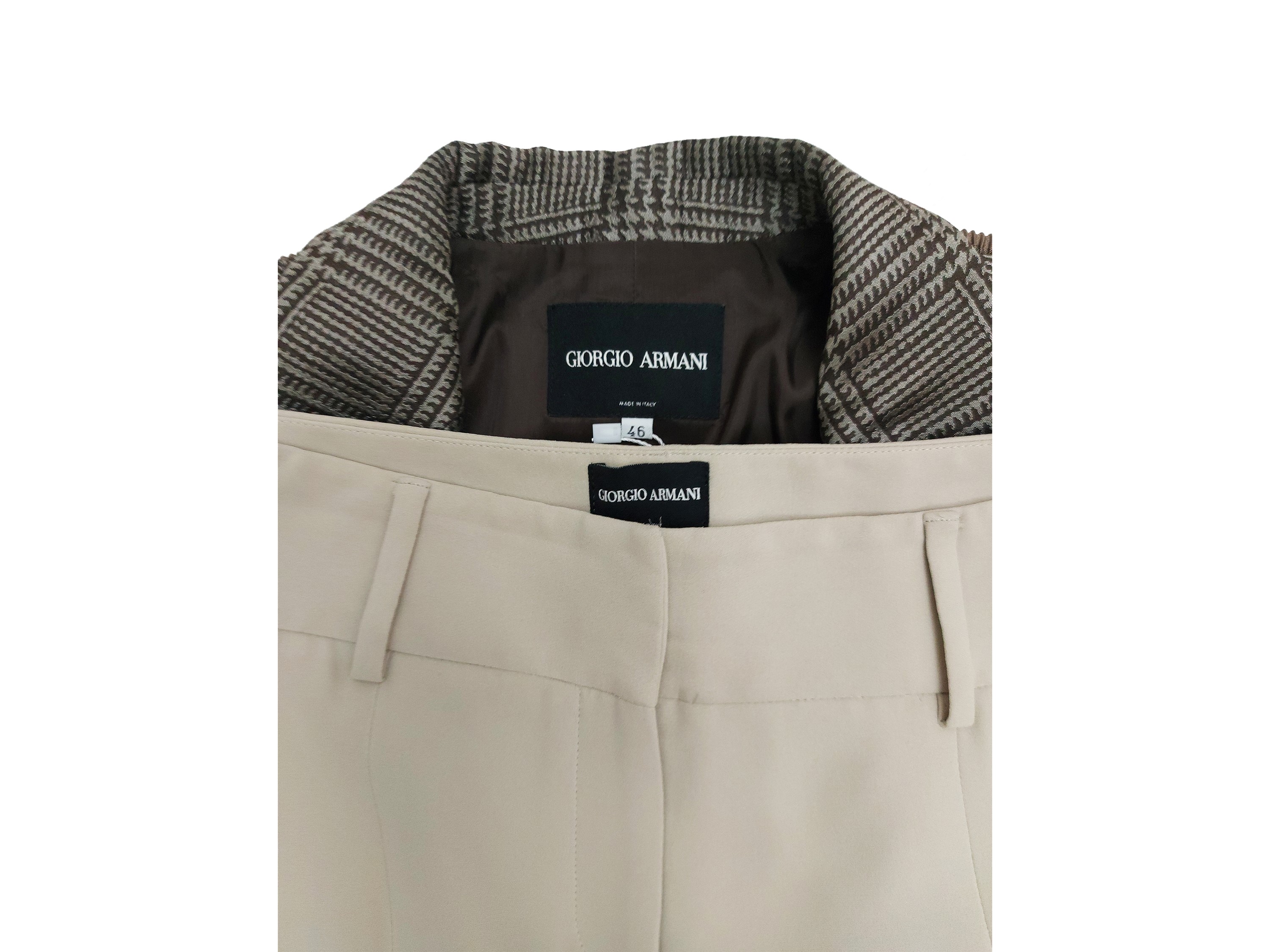 Giorgio Armani - Composé giacca pied de puole e pantaloni in seta