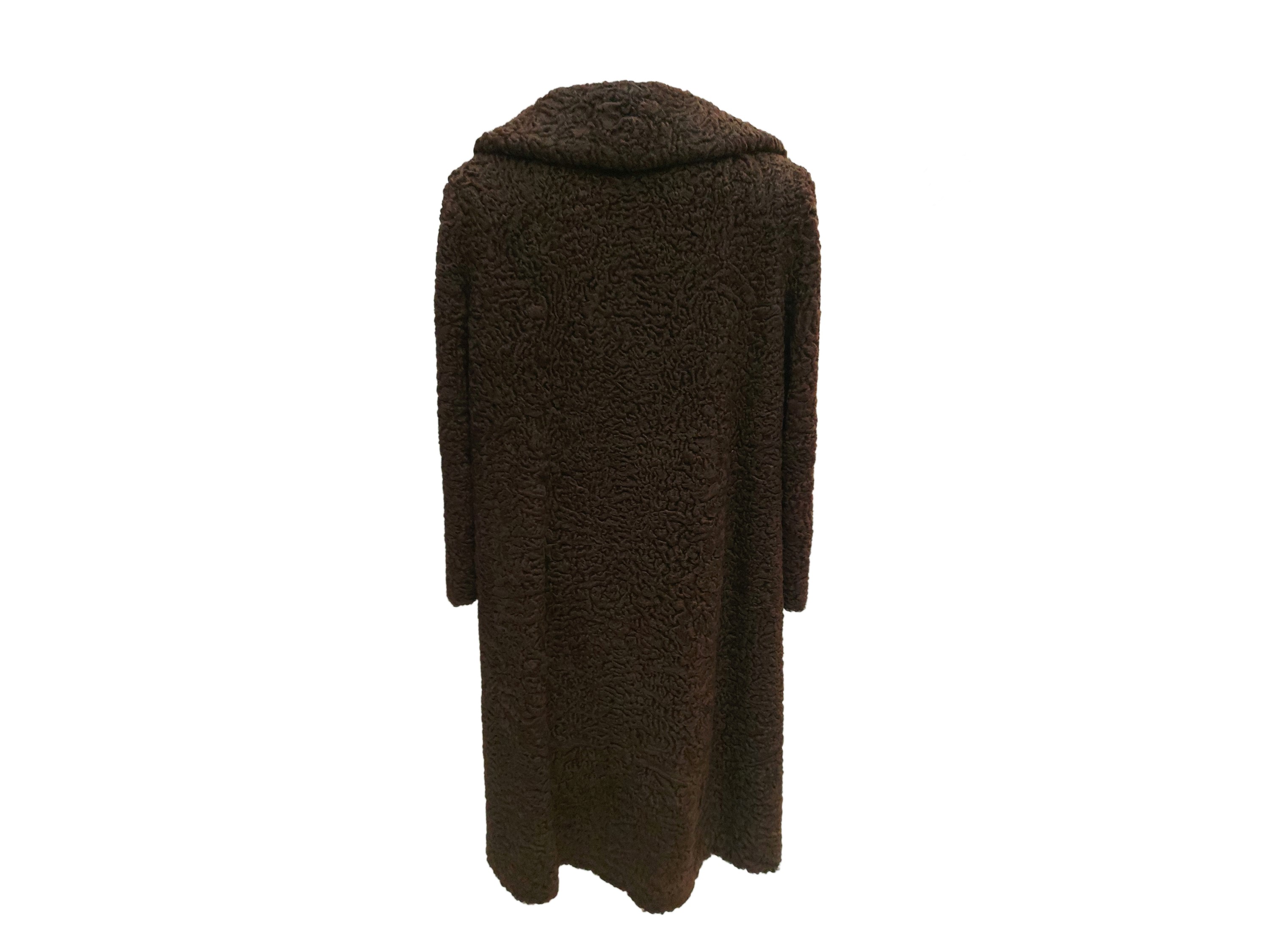 Cappotto in Pelliccia di Persiano Marrone