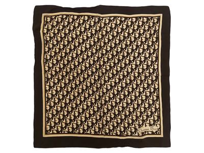 Christian Dior, Foulard in seta monogram marrone