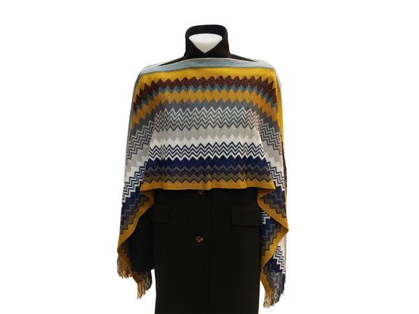 Missoni - Poncho in maglia fantasia