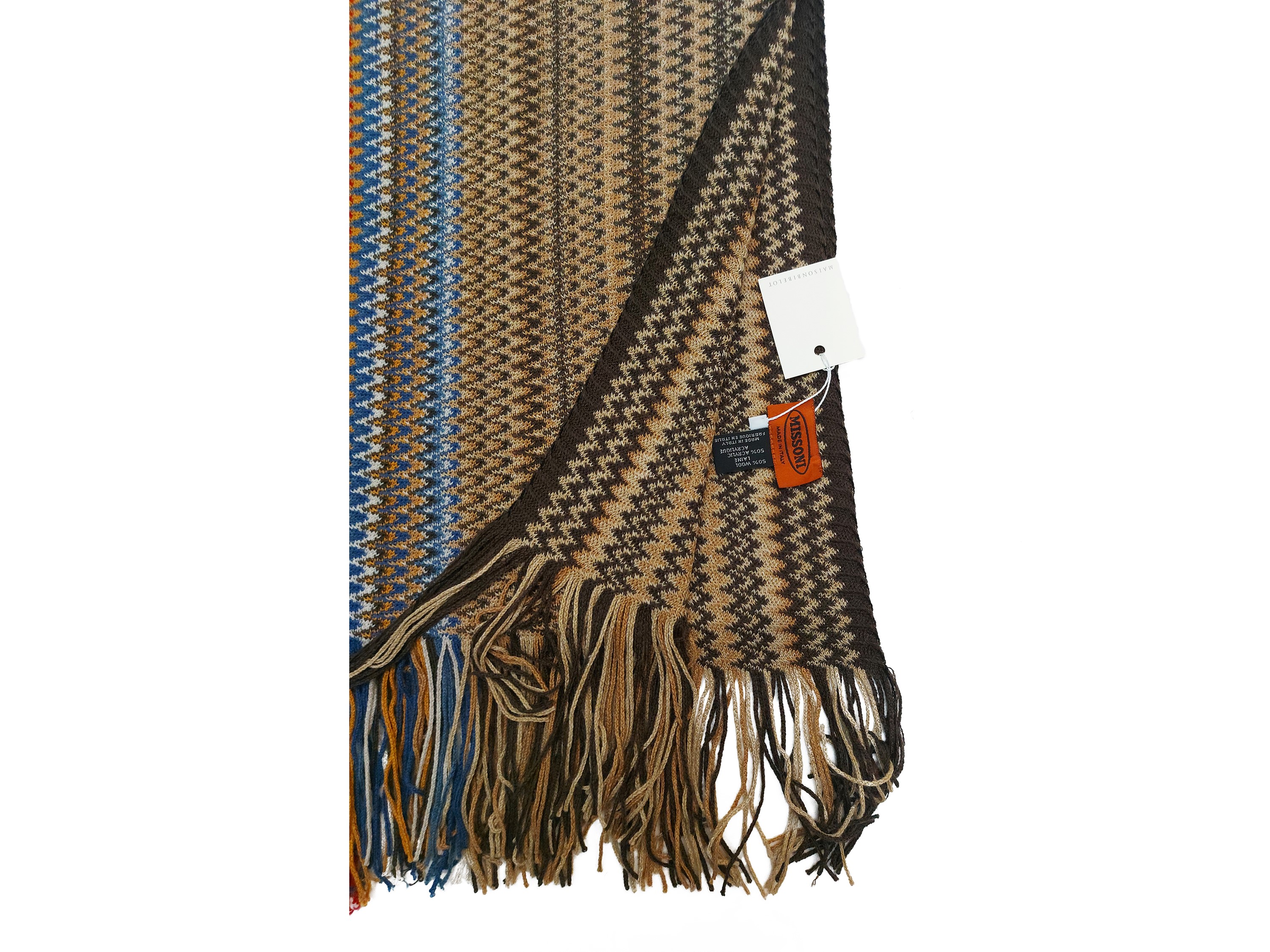 Missoni, Sciarpa in lana fantasia, cm 194x44