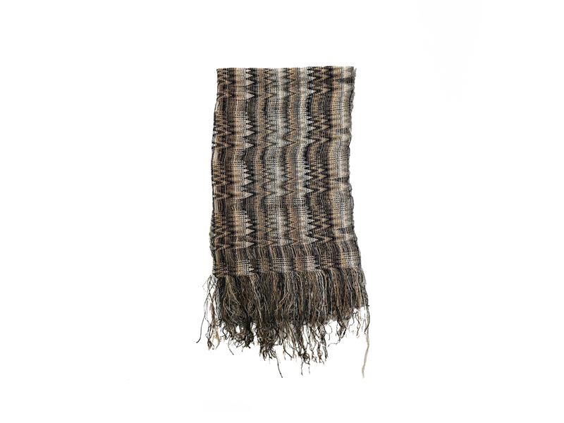 Missoni, Sciarpina in viscosa - Bianca, beige e nera