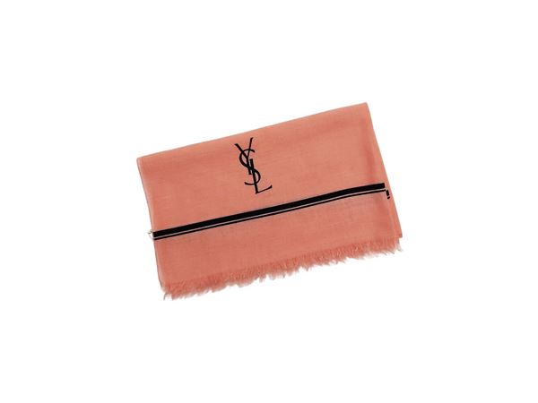 YSL - Pink wool scarf  - Auction Vintagemania - Maison Bibelot - Casa d'Aste Firenze - Milano