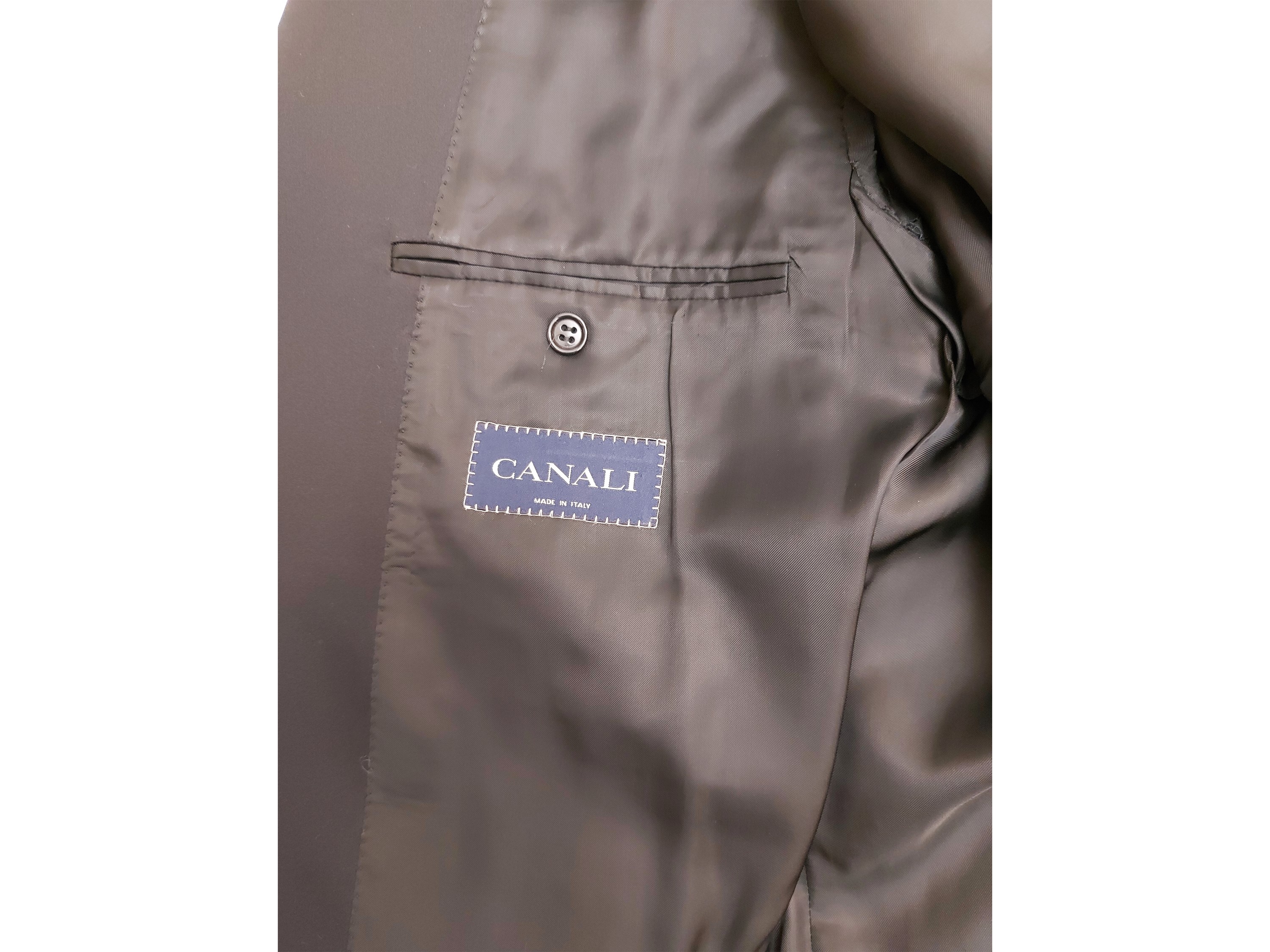 Canali, Smoking nero da uomo in lana e mohair