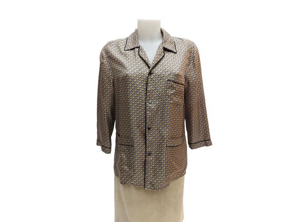 Prada - Camicia in seta fantasia