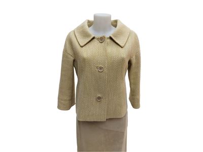 Loro Piana, Giacchina spigata in cashmere e lino, tg 44
