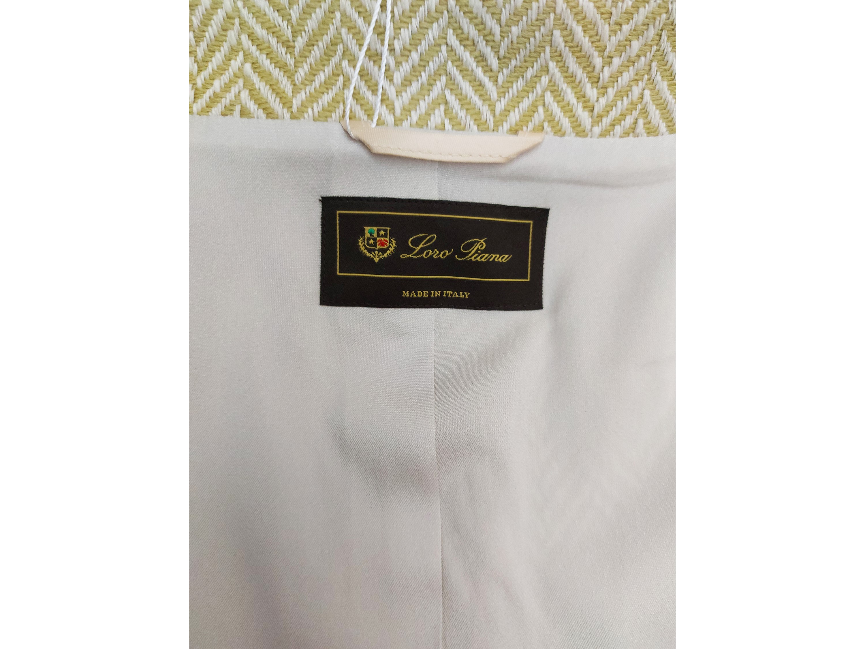 Loro Piana, Giacchina spigata in cashmere e lino, tg 44