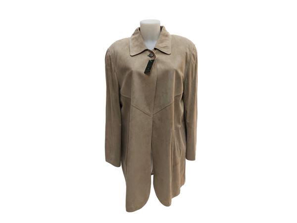 Gucci - Sand suede leather jacket