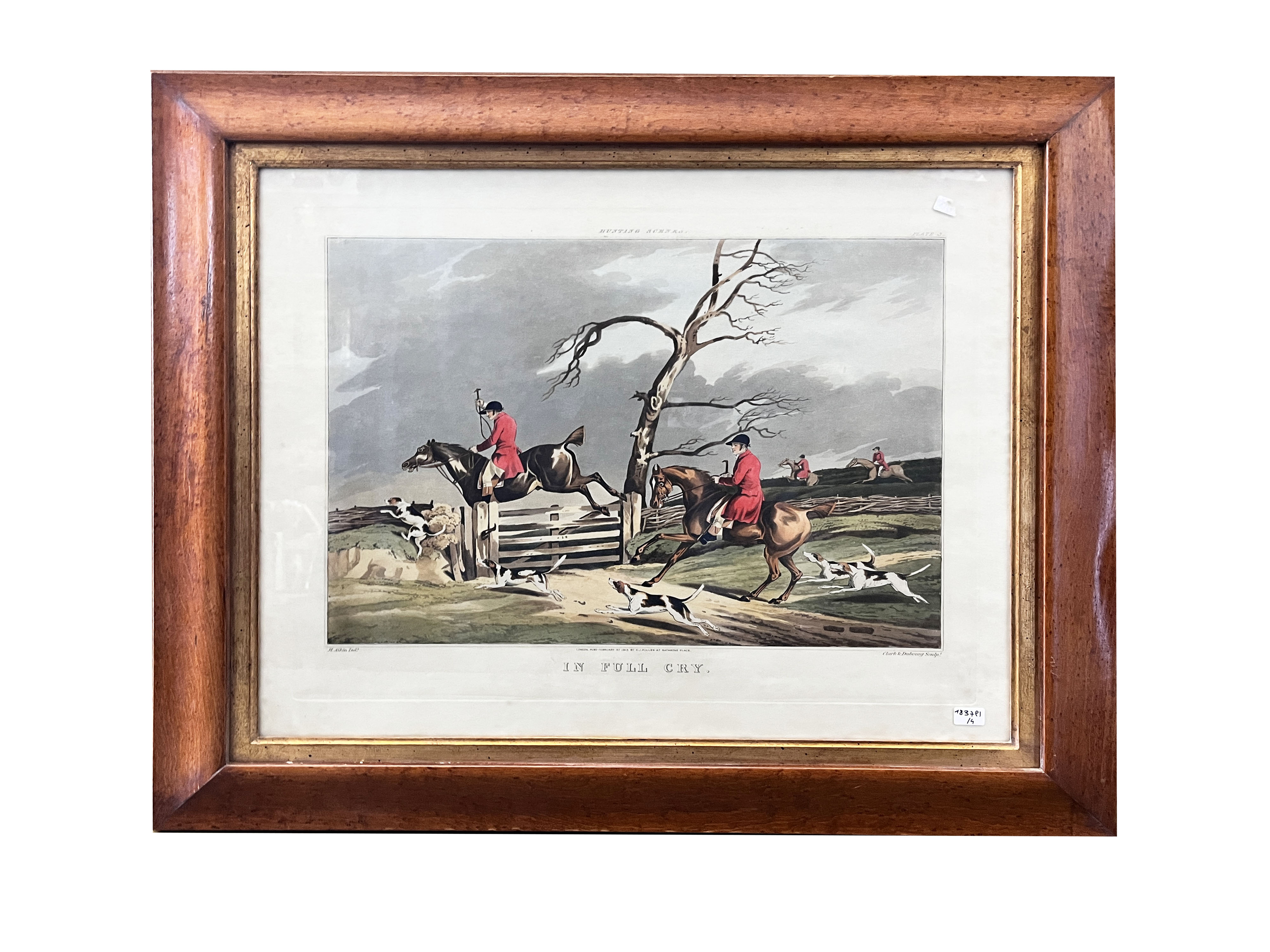 Incisioni Inglesi, Scene di caccia (serie di quattro) - matrice cm 41x50