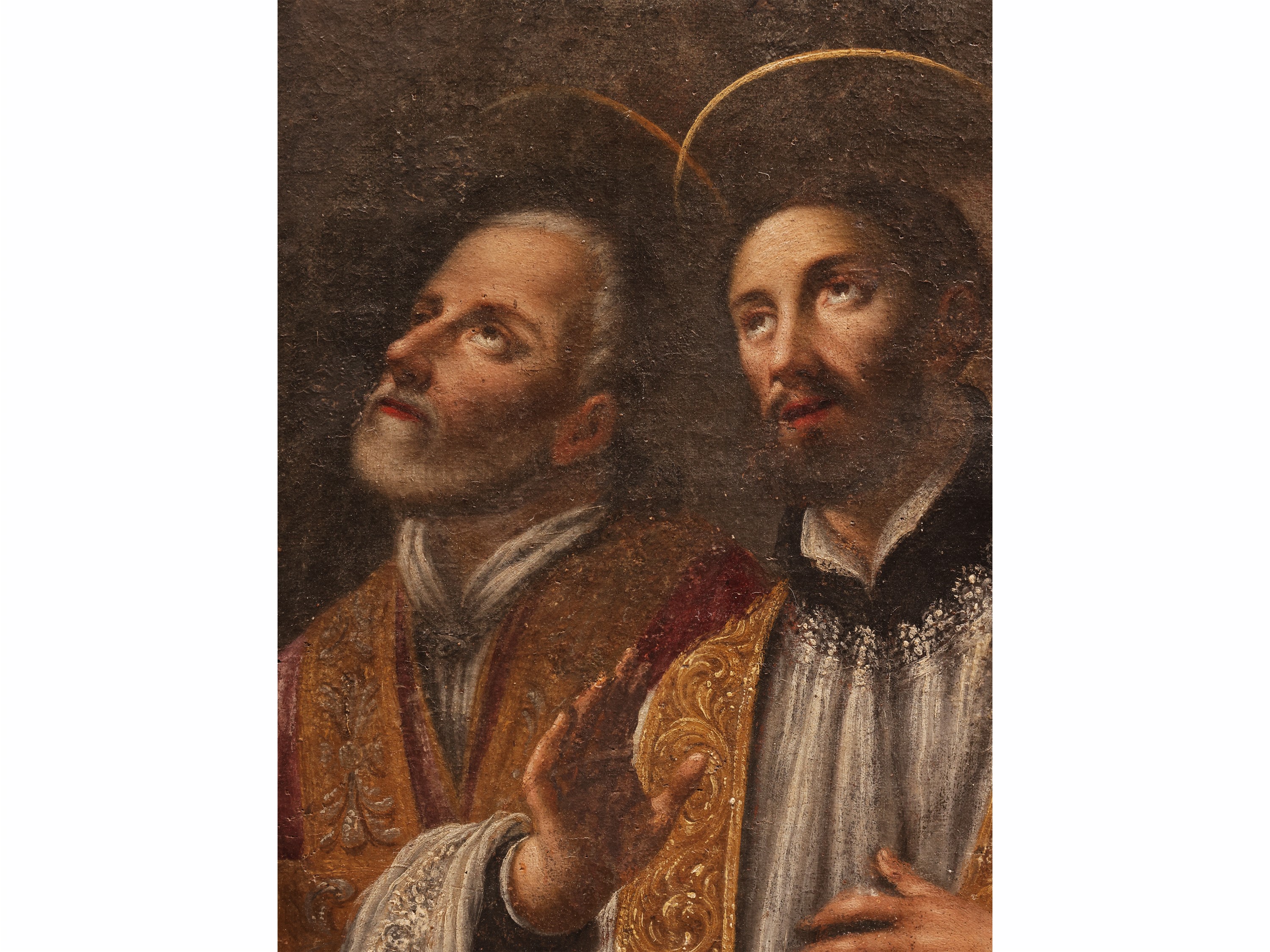 Cerchia di Carlo Francesco Nuvolone - Madonna Assunta con i Santi Carlo Borromeo, Antonio ed altr...