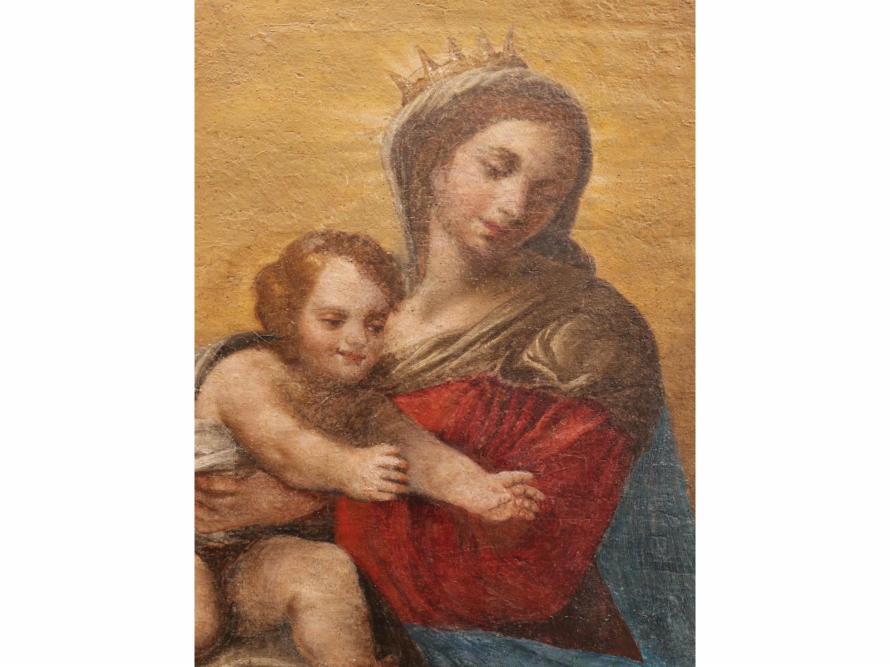 Cerchia di Carlo Francesco Nuvolone - Madonna Assunta con i Santi Carlo Borromeo, Antonio ed altr...