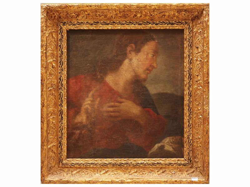 Scuola Emiliana del XVIII Secolo - Cristo (olio su tela, frammento)