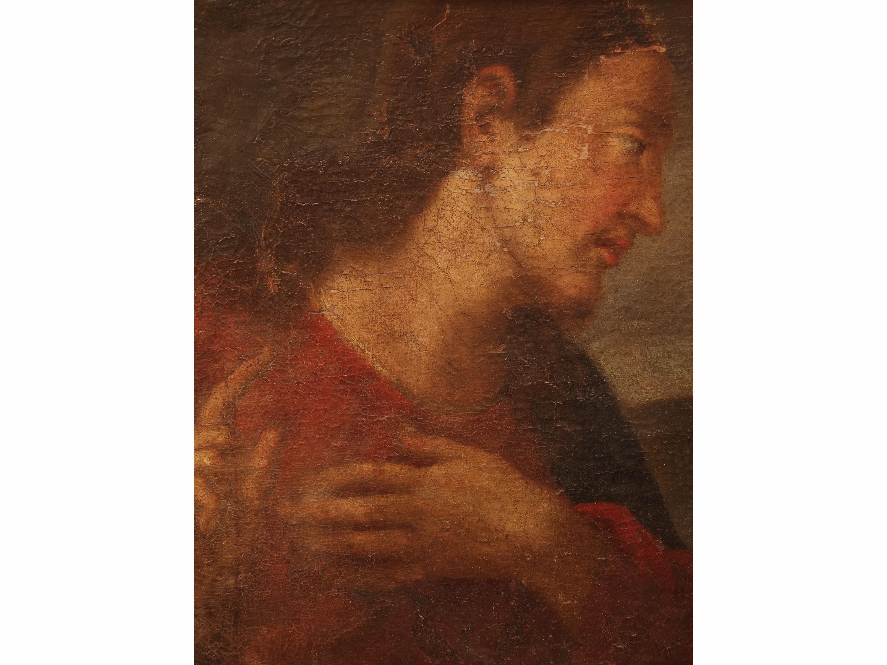 Scuola Emiliana del XVIII Secolo - Cristo (olio su tela, frammento)