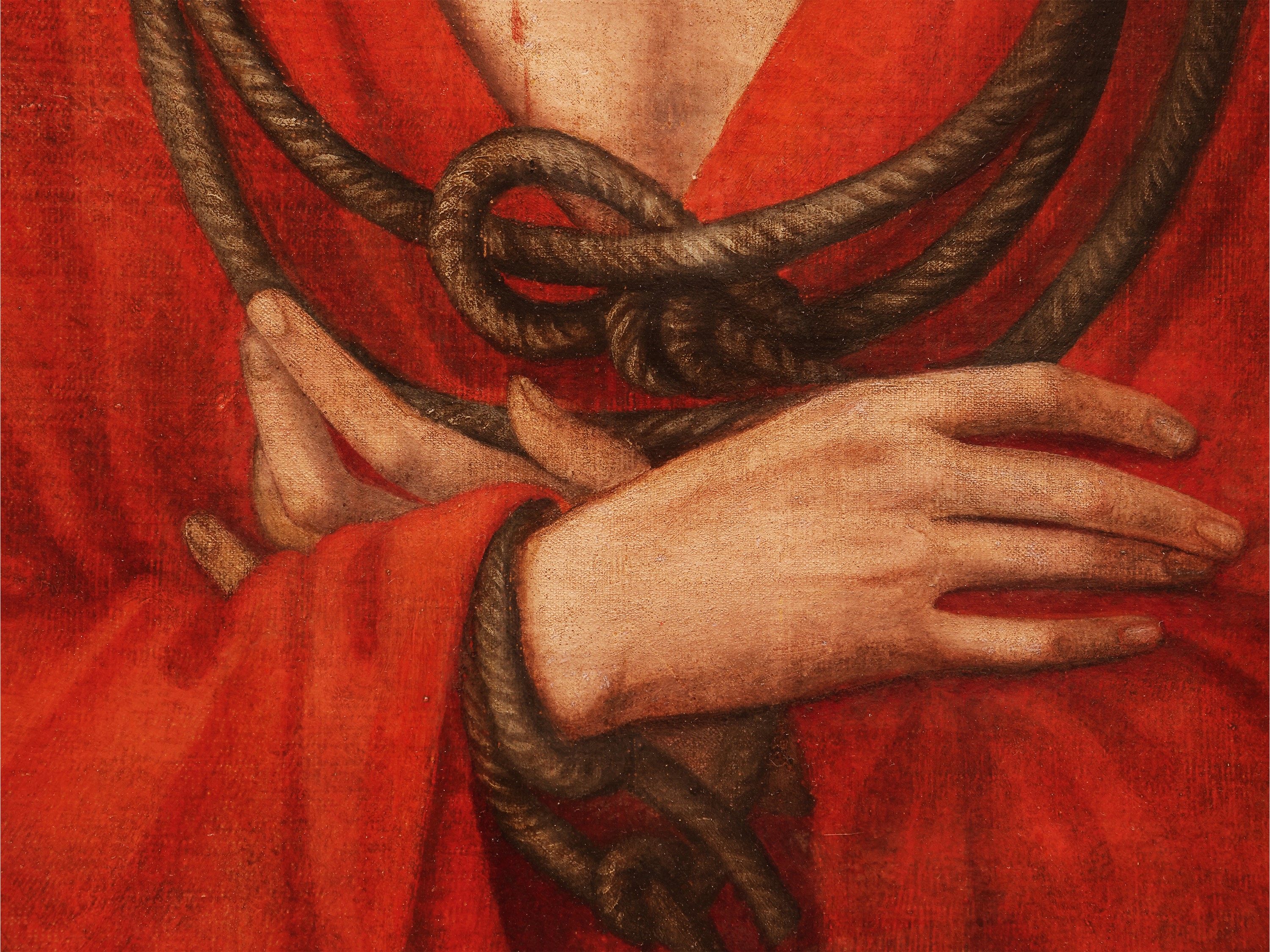 Scuola Spagnola del XVII Secolo - Ecce Homo, olio su tela