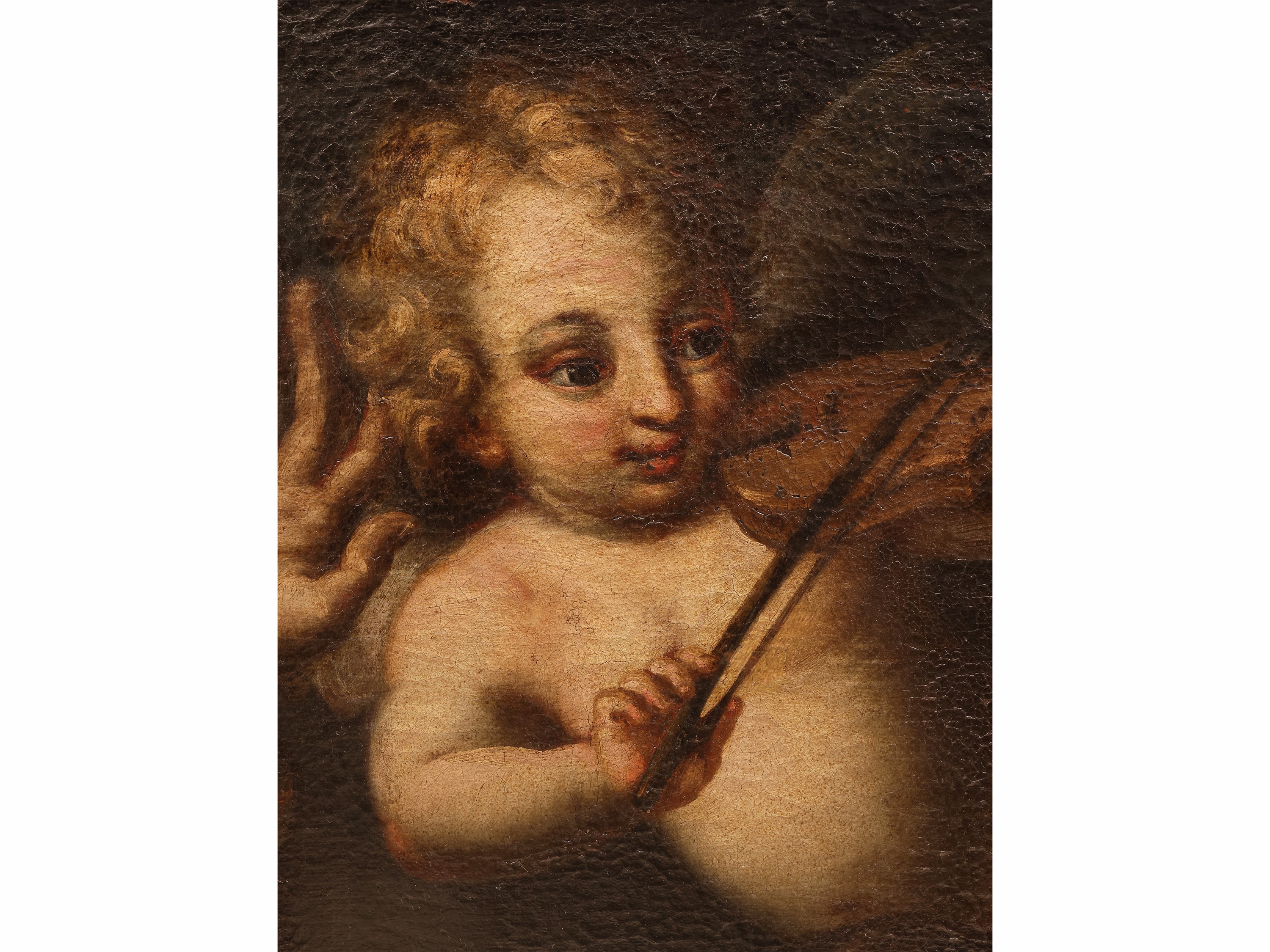 Scuola Genovese del XVIII Secolo - San Francesco e l’Angelo, olio su tela