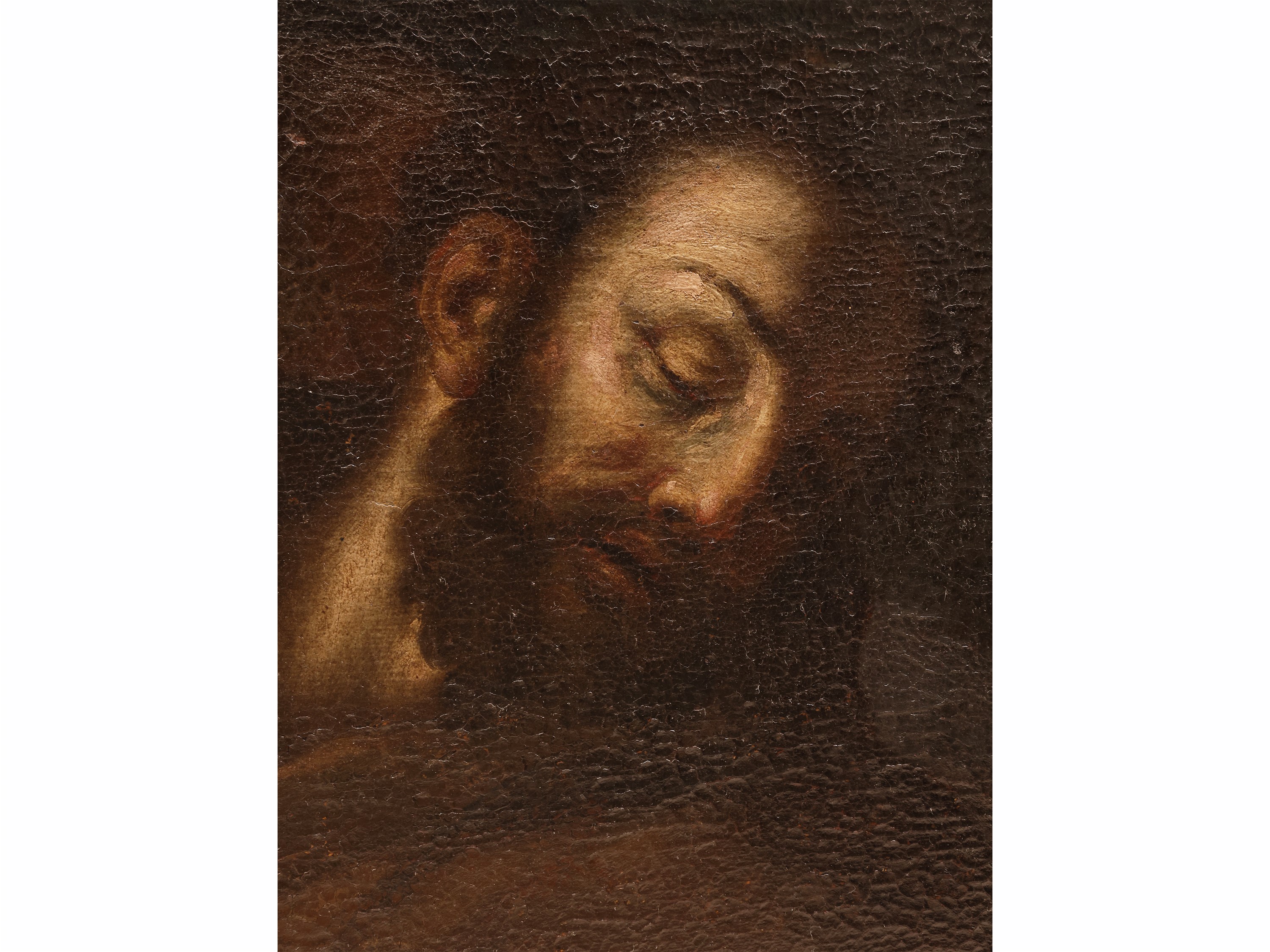 Scuola Genovese del XVIII Secolo - San Francesco e l’Angelo, olio su tela