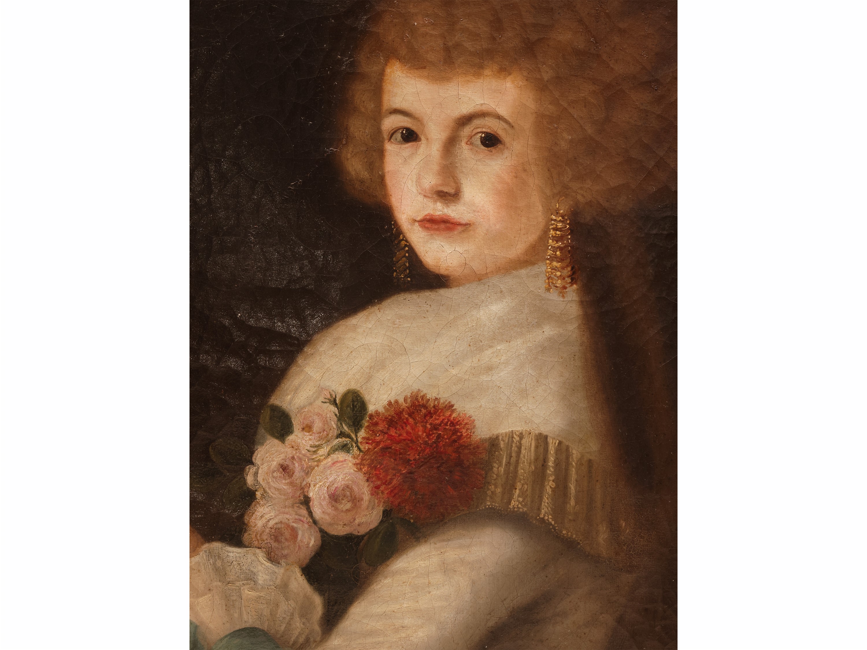 Scuola Veneta del XVIII Secolo - Ritratto della contessina Lucia Berni (olio su tela)