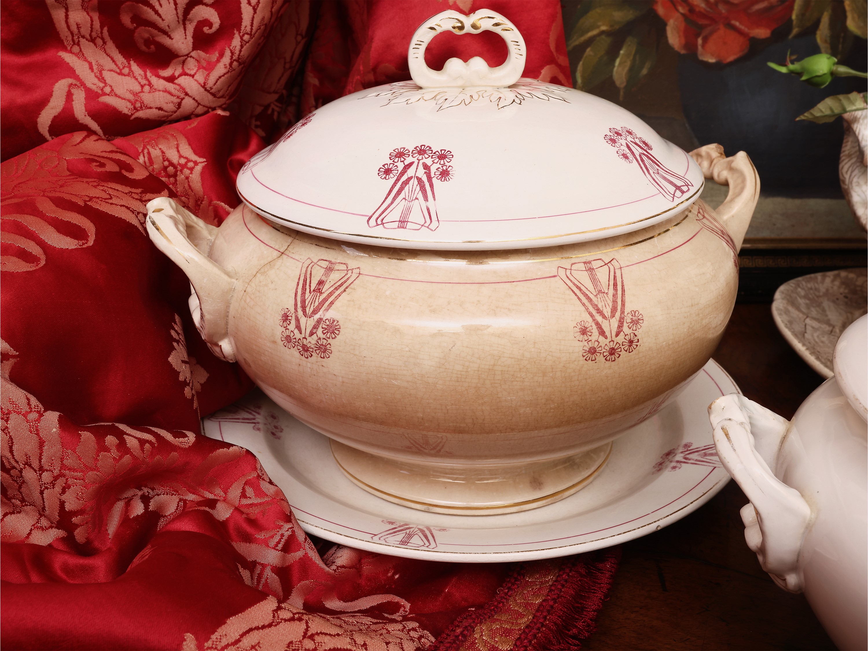 Quattro zuppiere d’epoca in terraglia, XIX/XX secolo