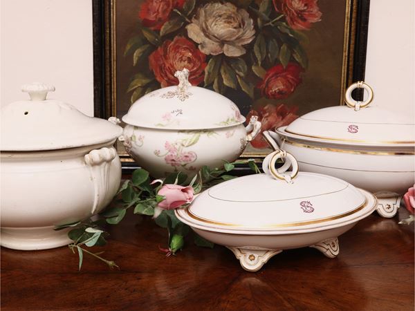 Quattro zuppiere d'epoca
