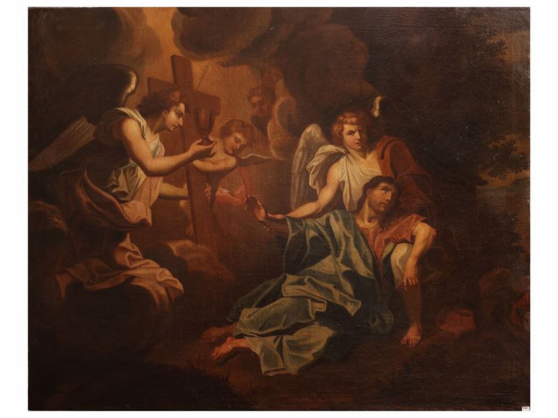 Scuola Francese del XVIII/XIX Secolo - L’agonia di Cristo nel Giardino degli Ulivi