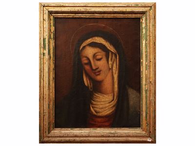Vergine in preghiera, olio su tela, XVIII/XIX secolo