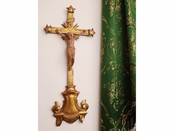 Crucified Christ in carved wood