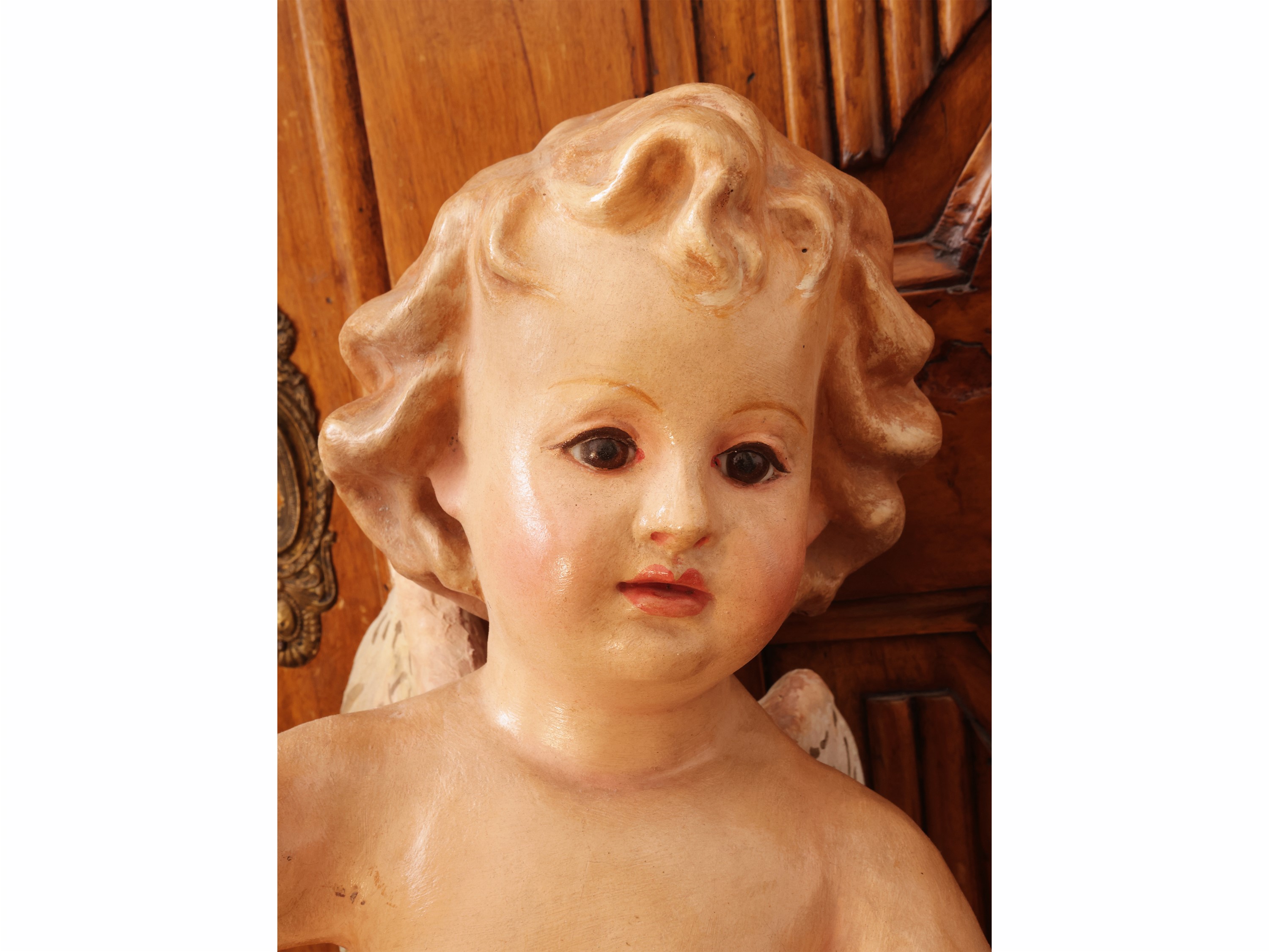 Putto, cartapesta policroma, XIX/XX secolo