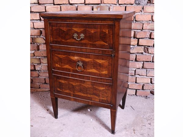 Cherry veneer bedside table