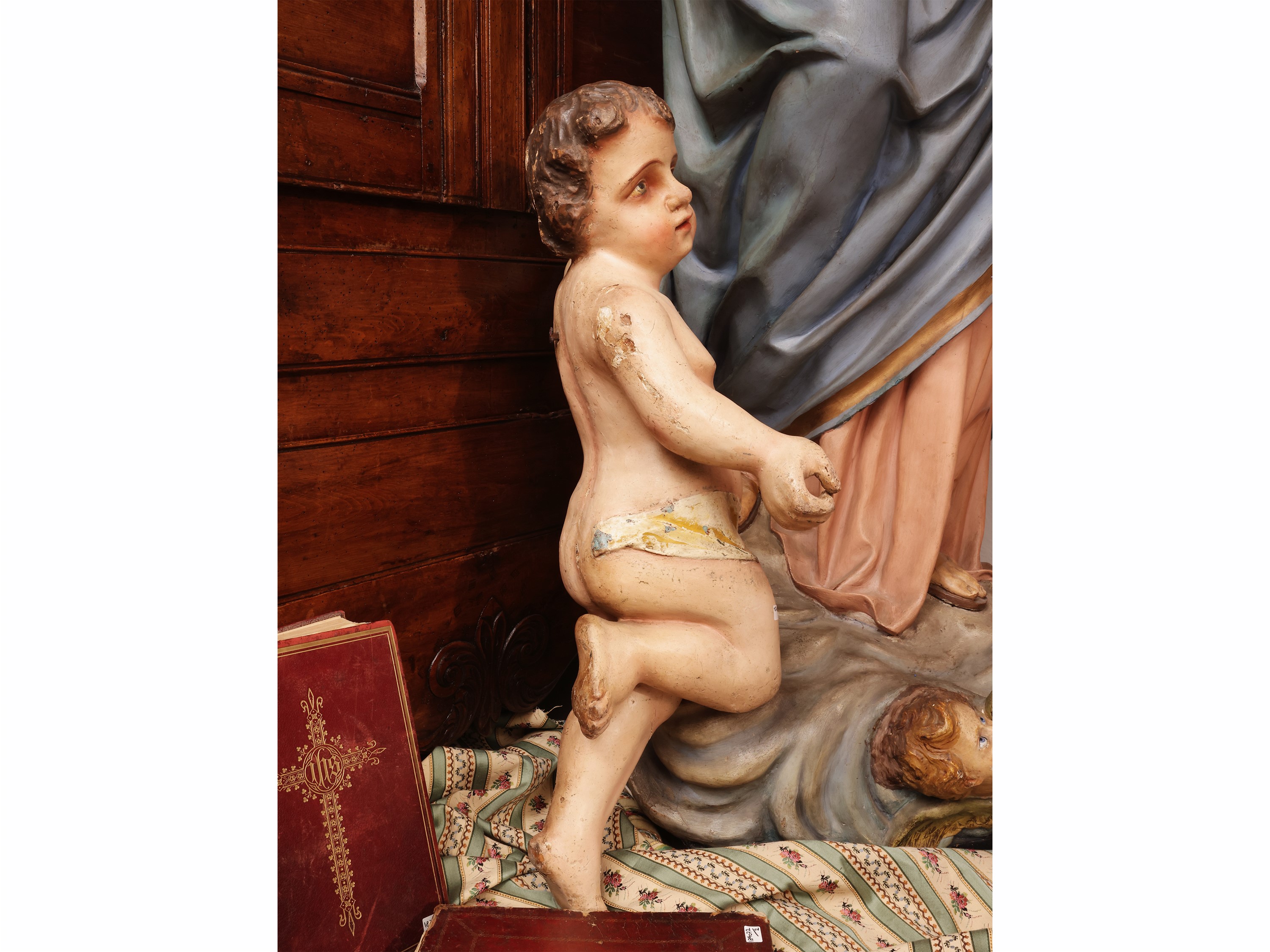 Putto, legno policromo, XIX/XX secolo