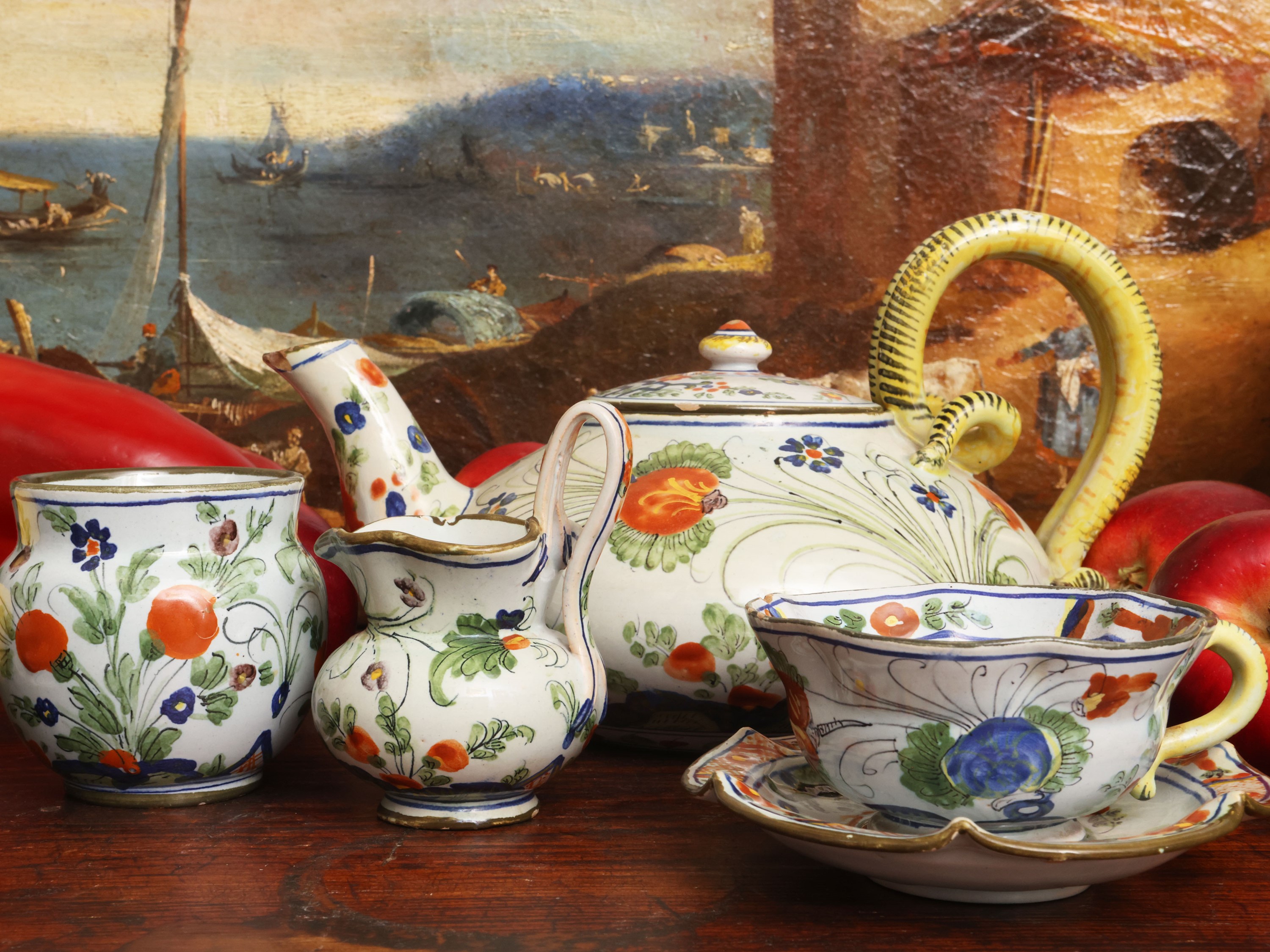 Cantagalli, Servizio da tè in ceramica, XIX secolo