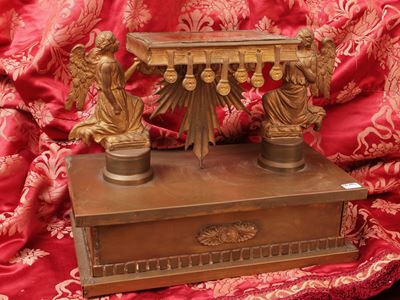 Tronetto per esposizione eucaristica, legno rivestito in metallo