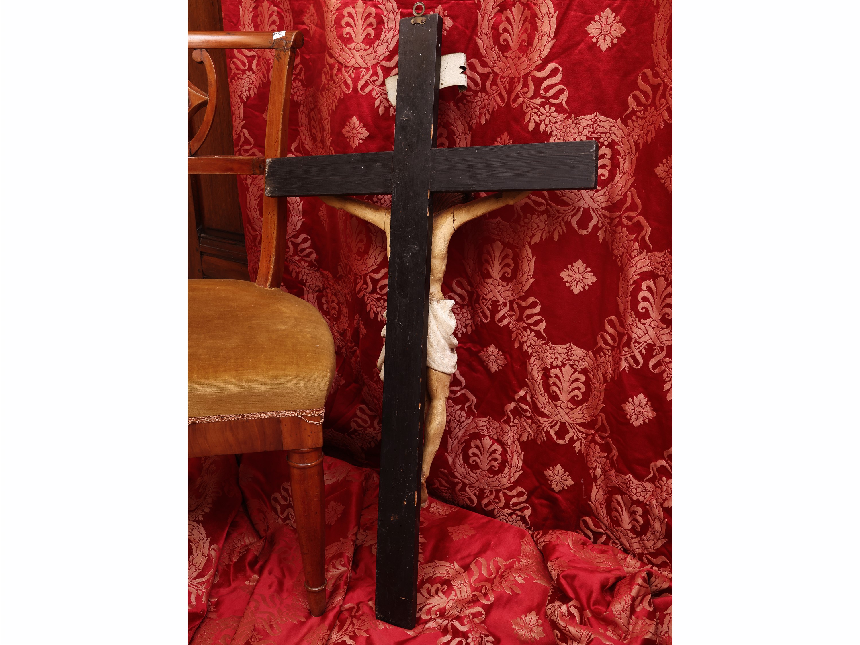 Crocifisso in legno policromo, Grande formato, XX secolo