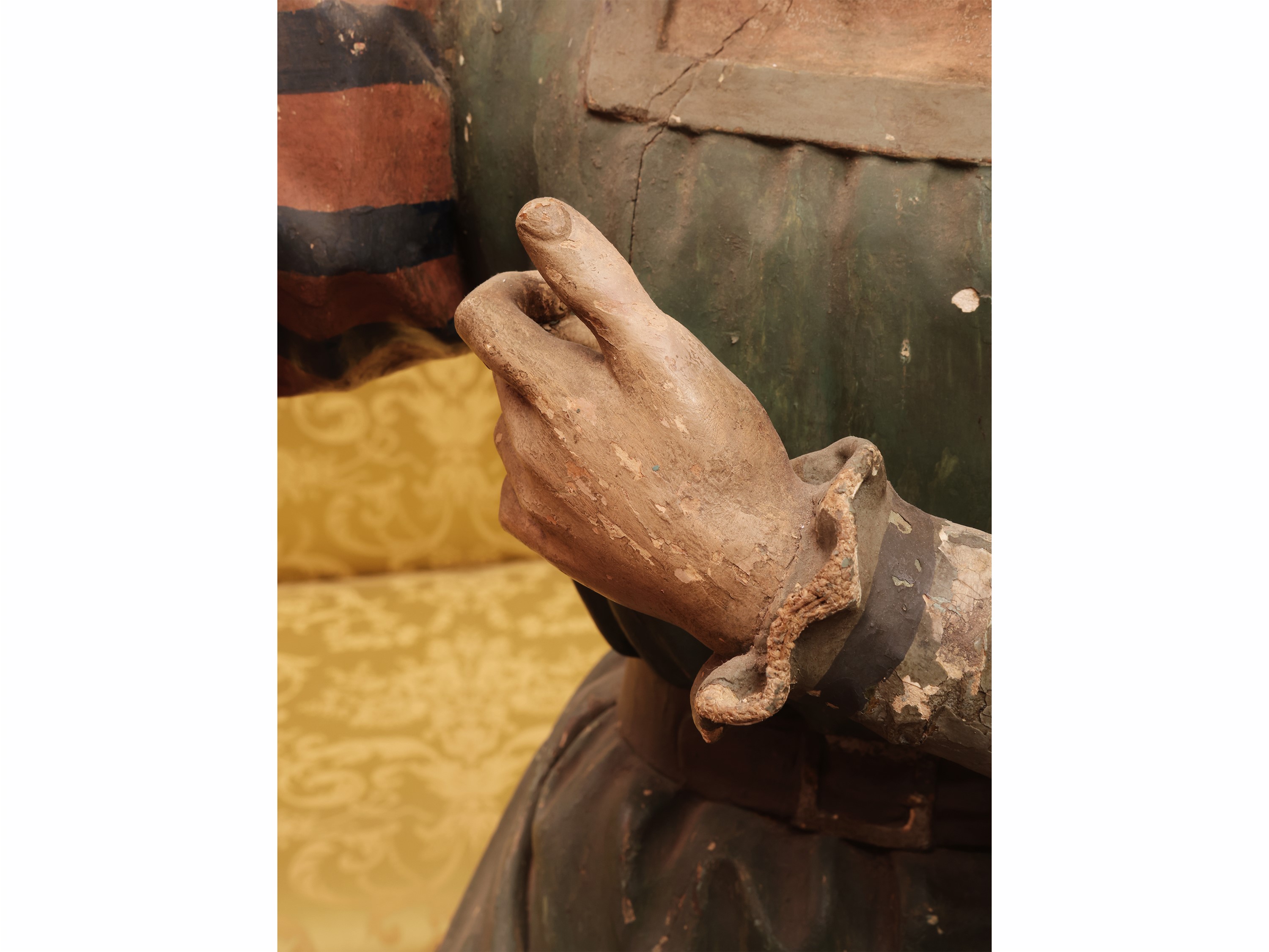 Scultura lignea policroma, Paggio orante,  XIX secolo