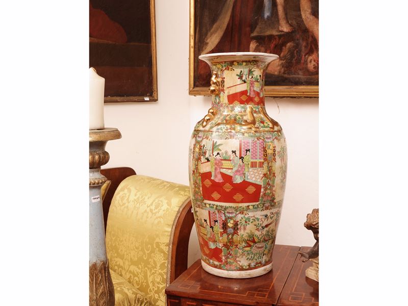 Vaso grande in porcellana Canton, Cina, XIX/XX secolo