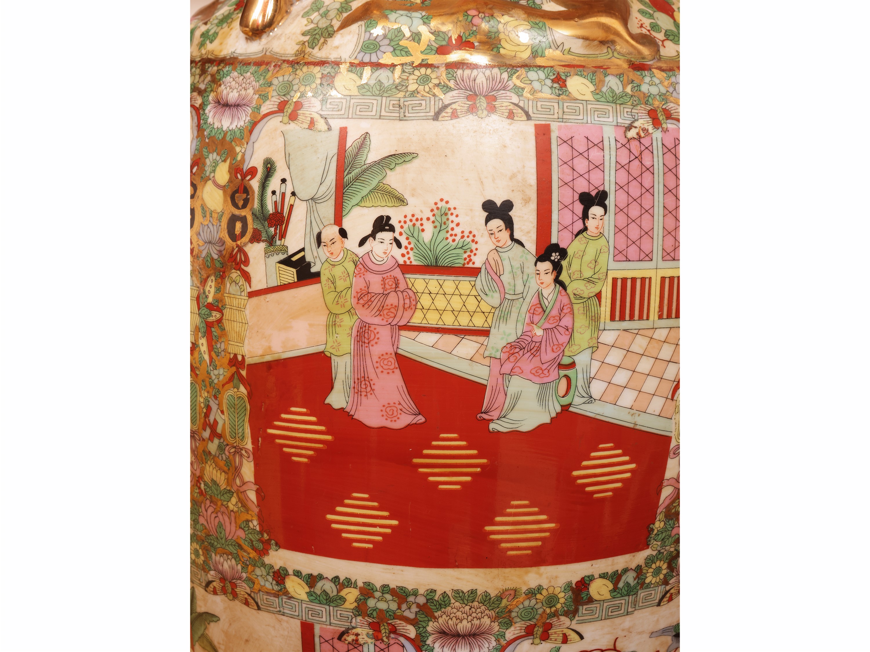 Vaso grande in porcellana Canton, Cina, XIX/XX secolo