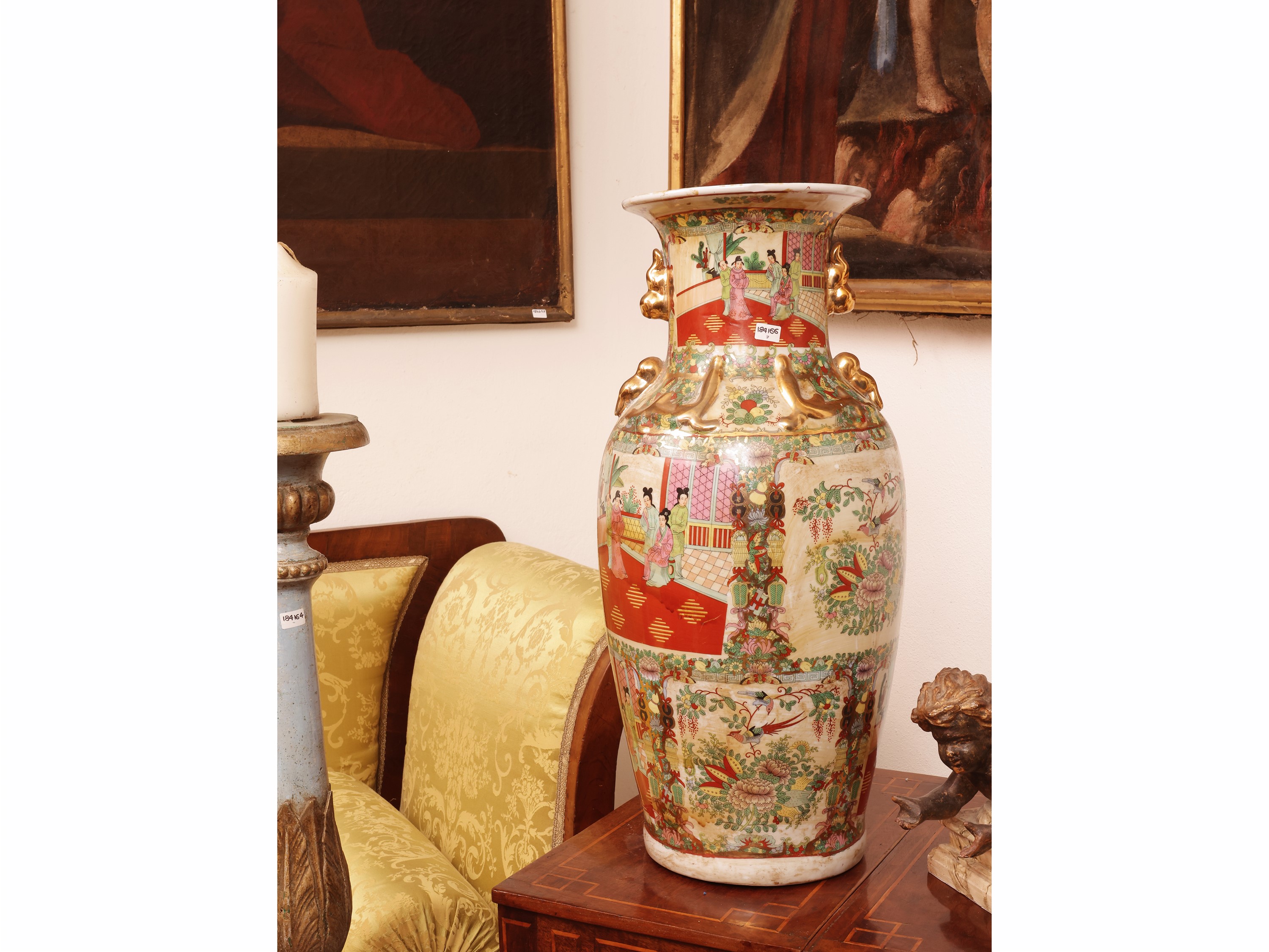 Vaso grande in porcellana Canton, Cina, XIX/XX secolo