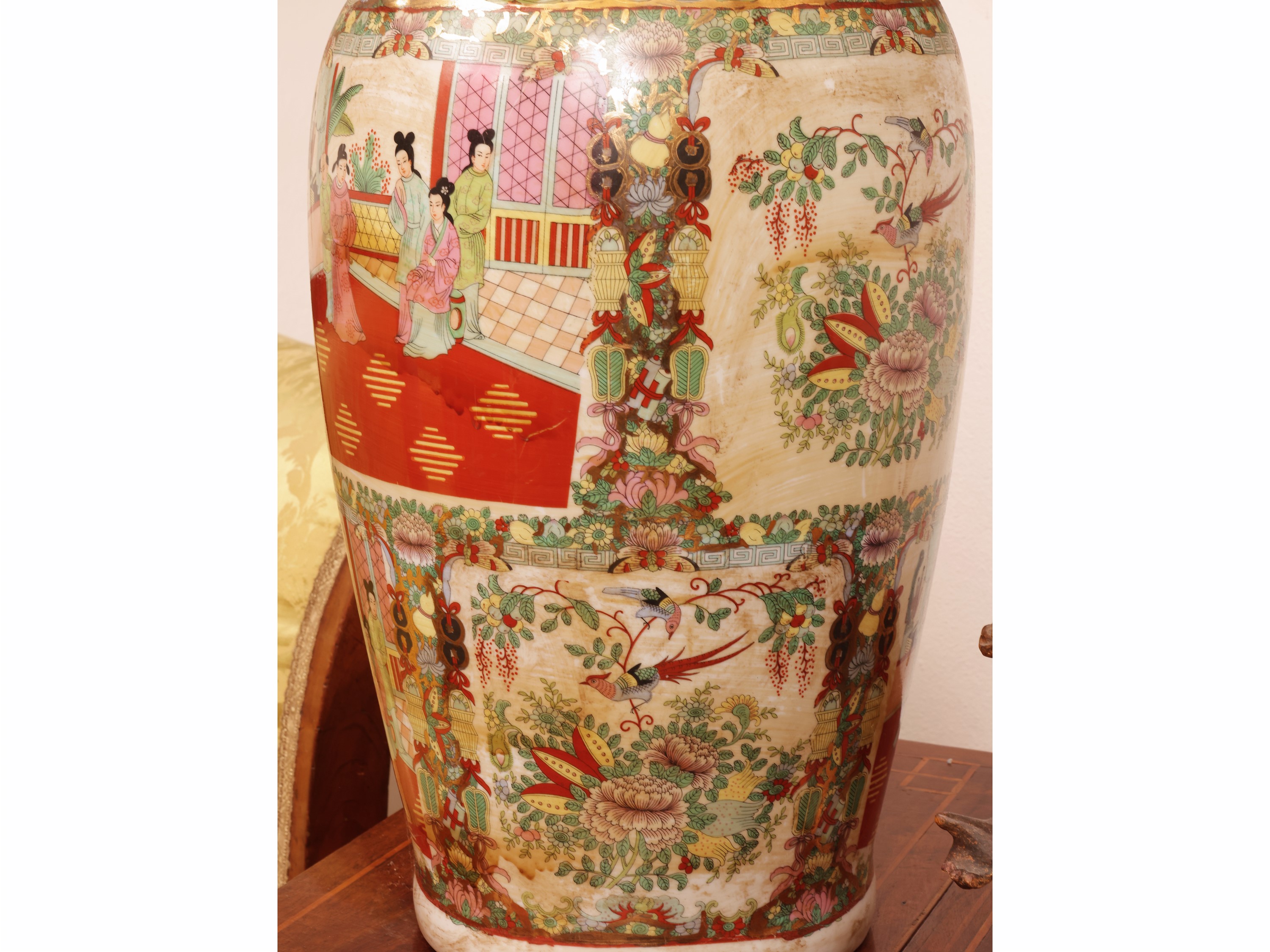 Vaso grande in porcellana Canton, Cina, XIX/XX secolo