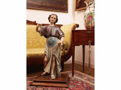 Scultura raffigurante San Giorgio, legno policromo, XIX secolo