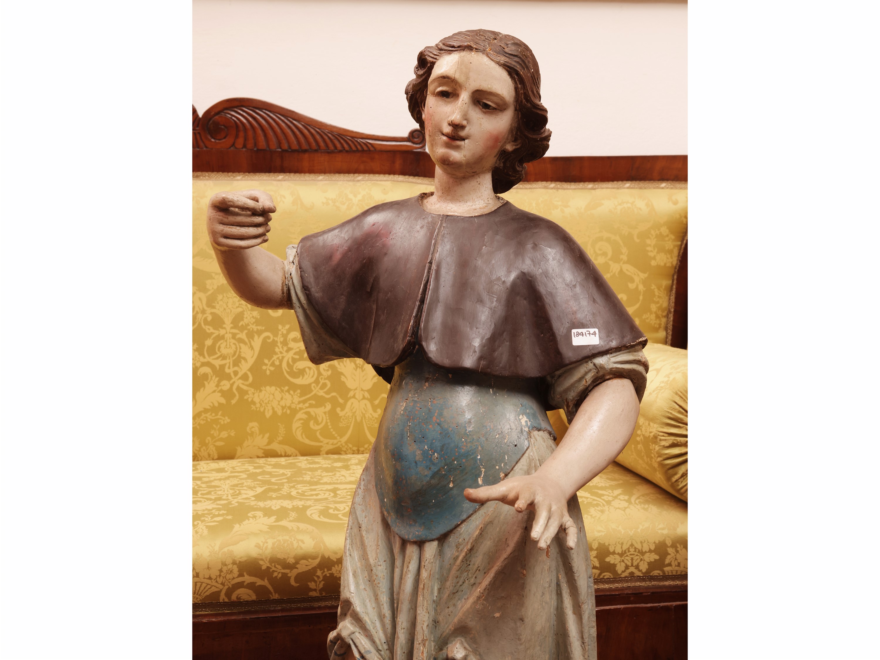XIX secolo, San Giorgio, scultura in legno policromo