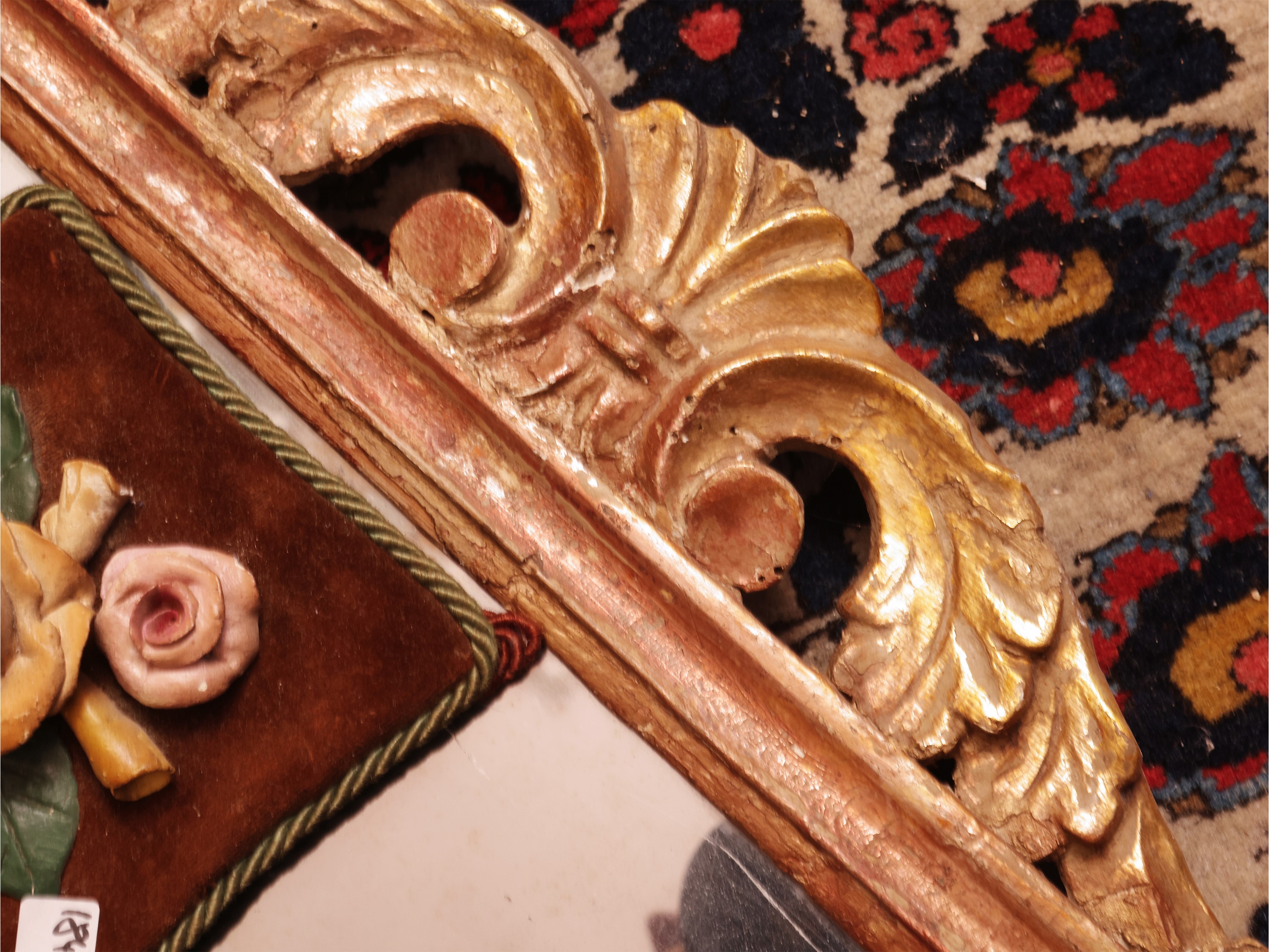 Curiosità da parete, cornice in legno dorato, XIX/XX secolo