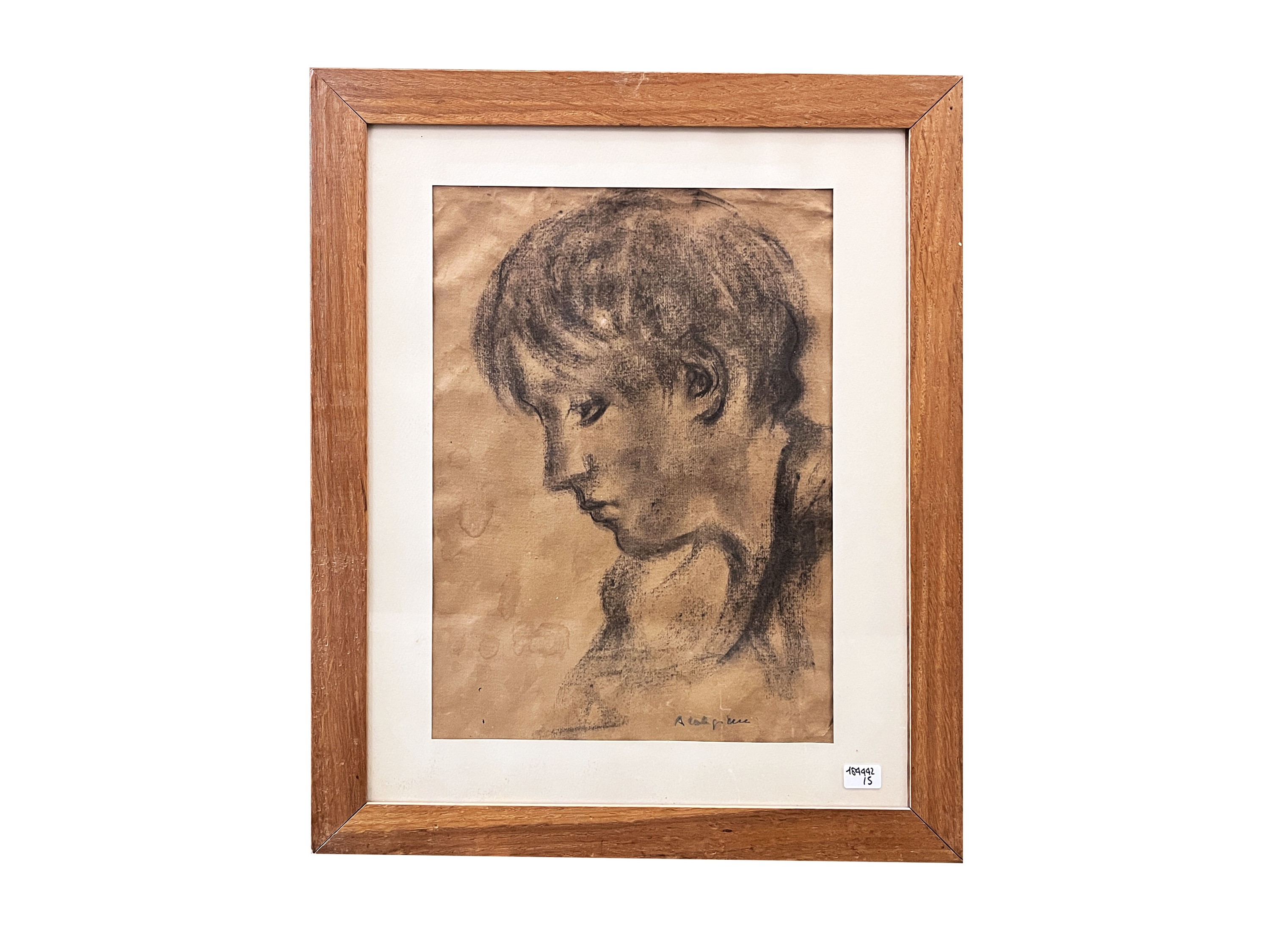 Alberto Caligiani - Ritratti (cinque disegni a tecnica mista su carta)