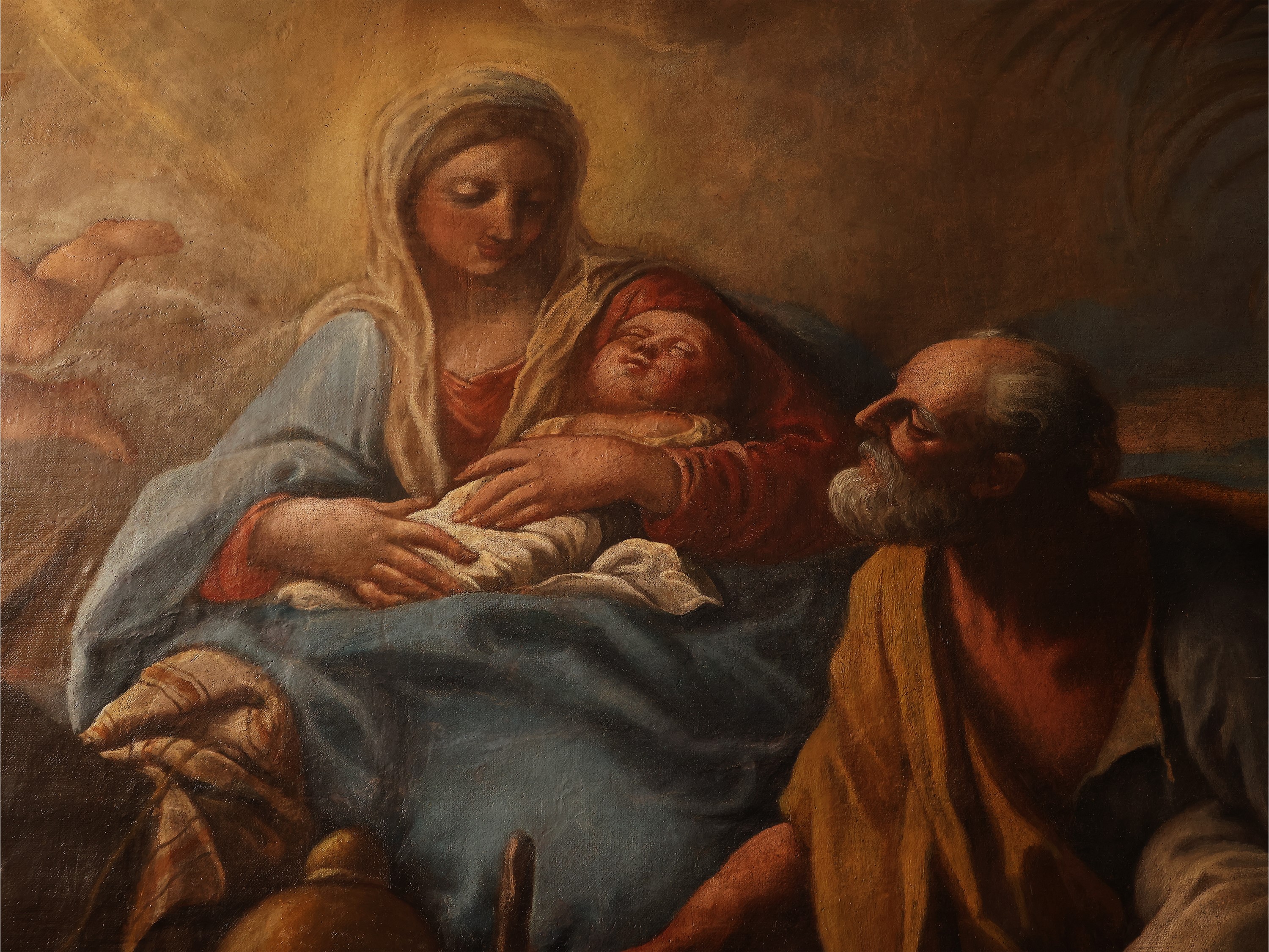 Scuola Romana del XVIII Secolo - La Fuga in Egitto