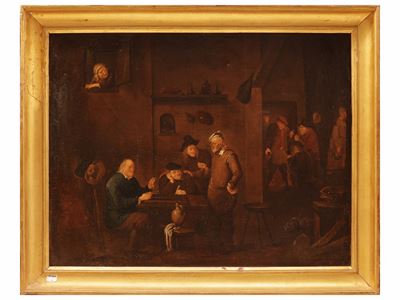 David Teniers, Interno di taverna, olio su tela