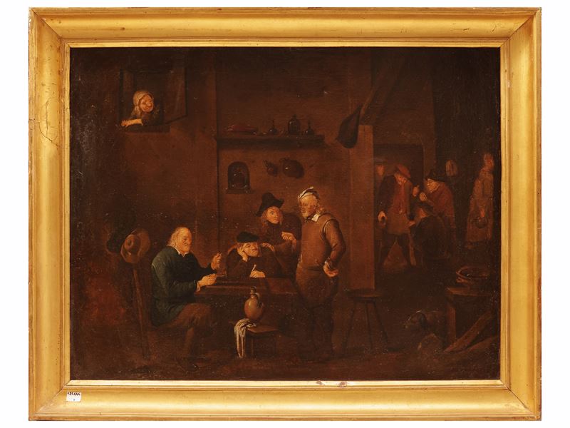 Da David Teniers - David Teniers, Interno di taverna, olio su tela