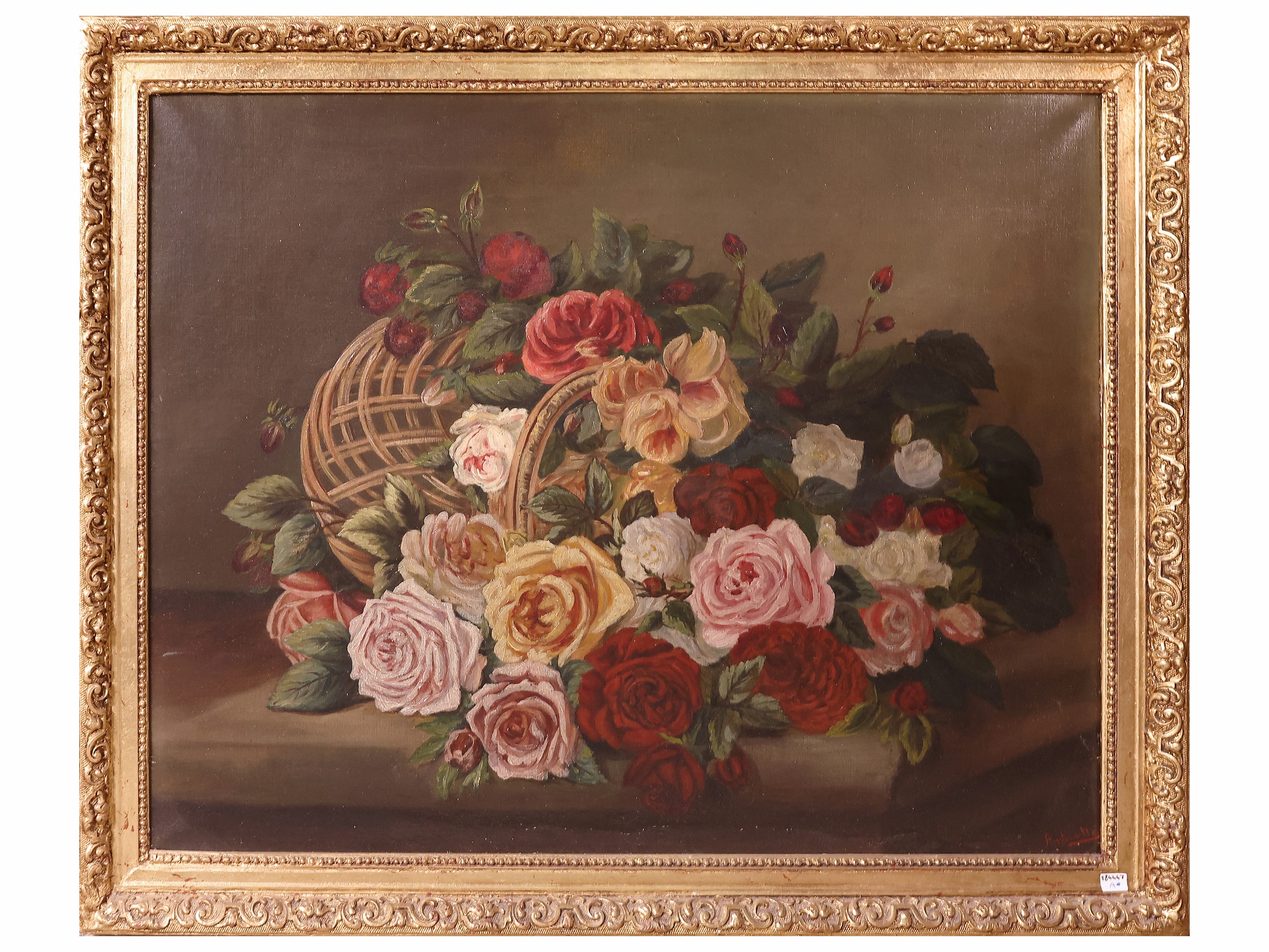 Composizione decorativa, Vasi ricolmi di rose, XX secolo