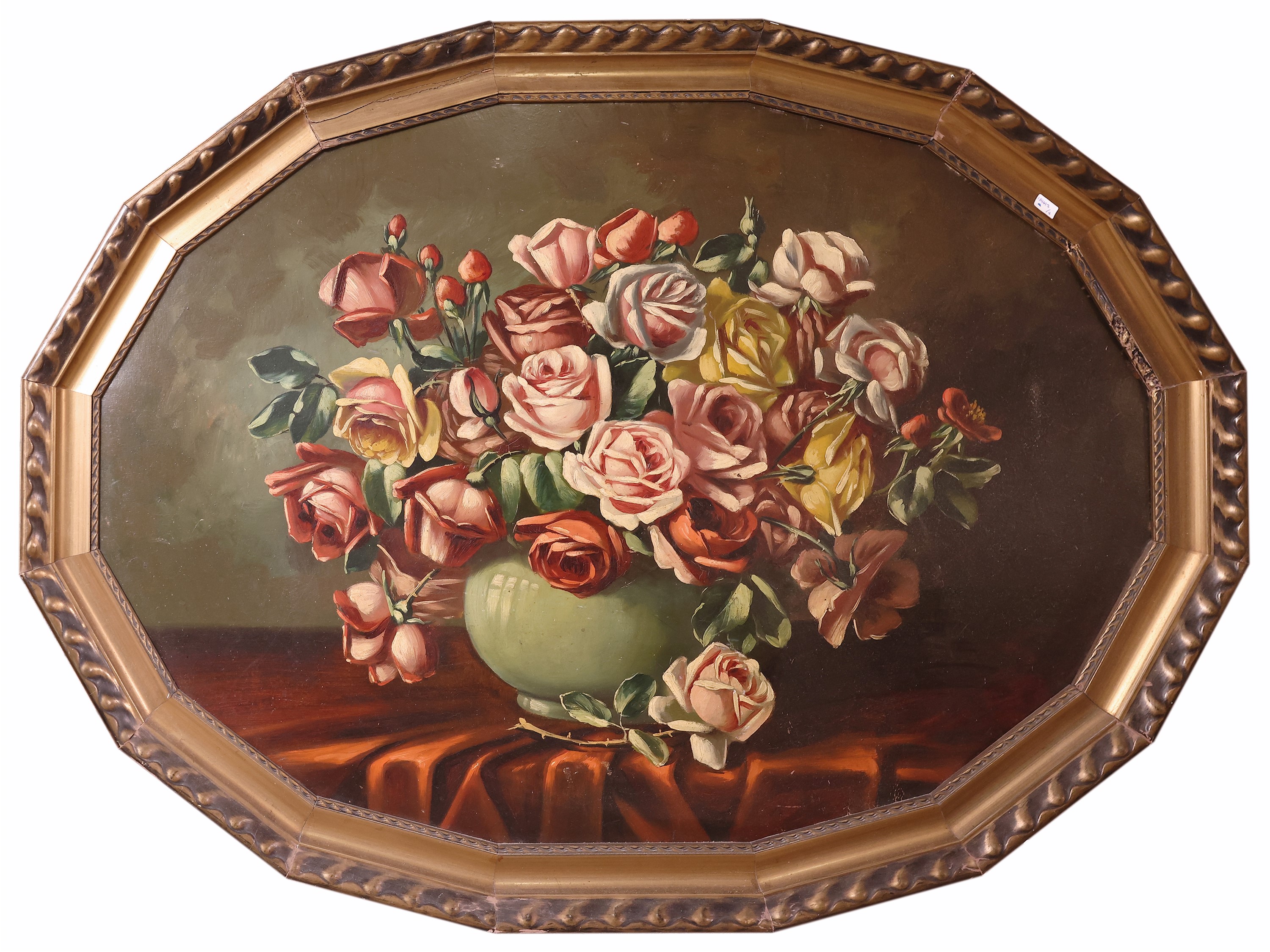 Composizione decorativa, Vasi ricolmi di rose, XX secolo